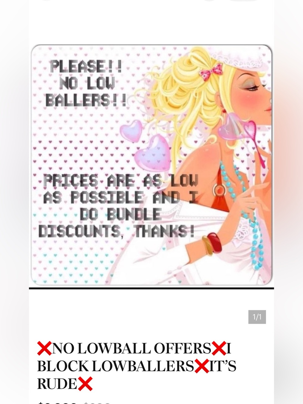 No Lowballers!!